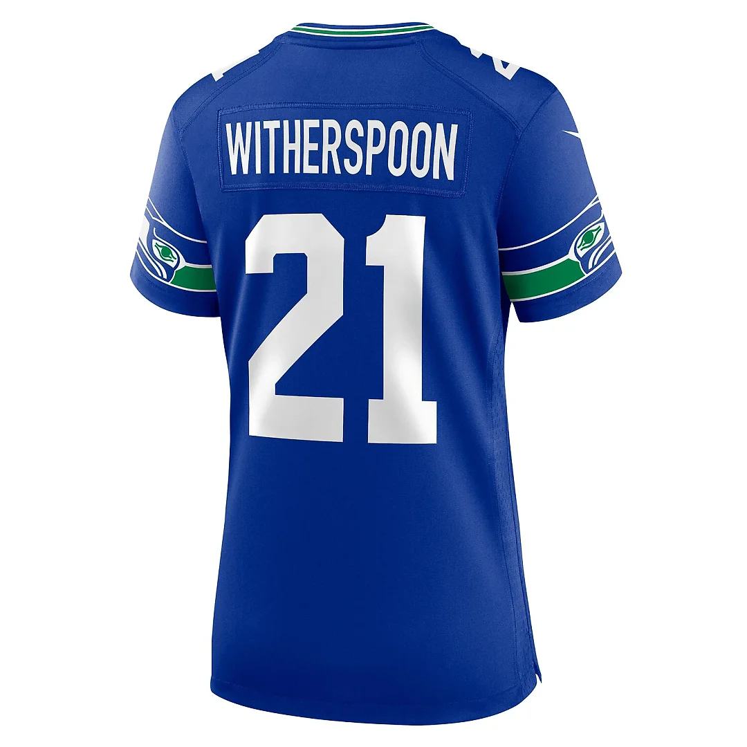 Zennovawear Devon Witherspoon Seattle Seahawks Women's Throwback Player Game Jersey - Royal
