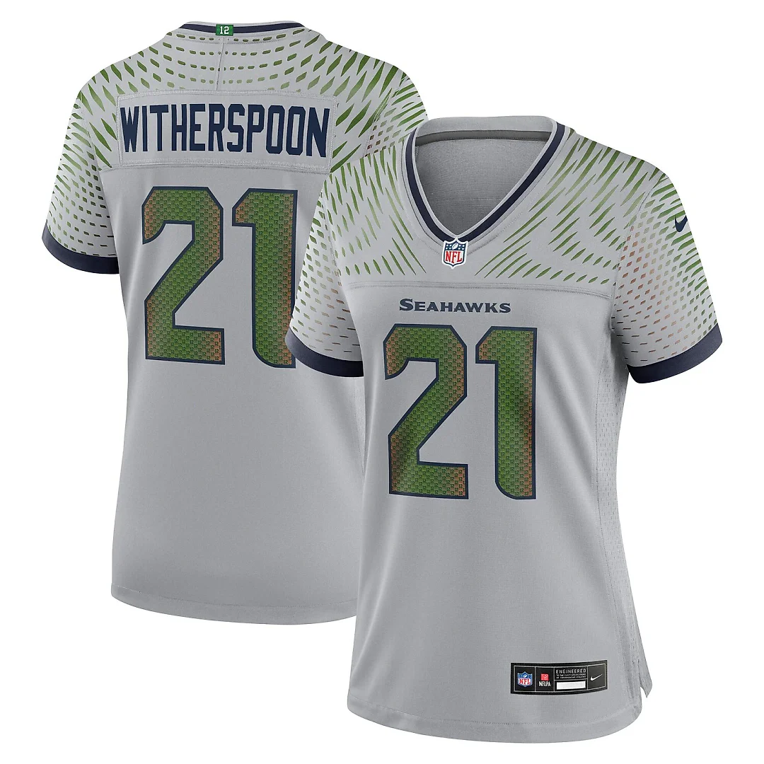 Zennovawear Devon Witherspoon Seattle Seahawks Women's 2025 Rivalries Collection Game Jersey - Wolf Gray