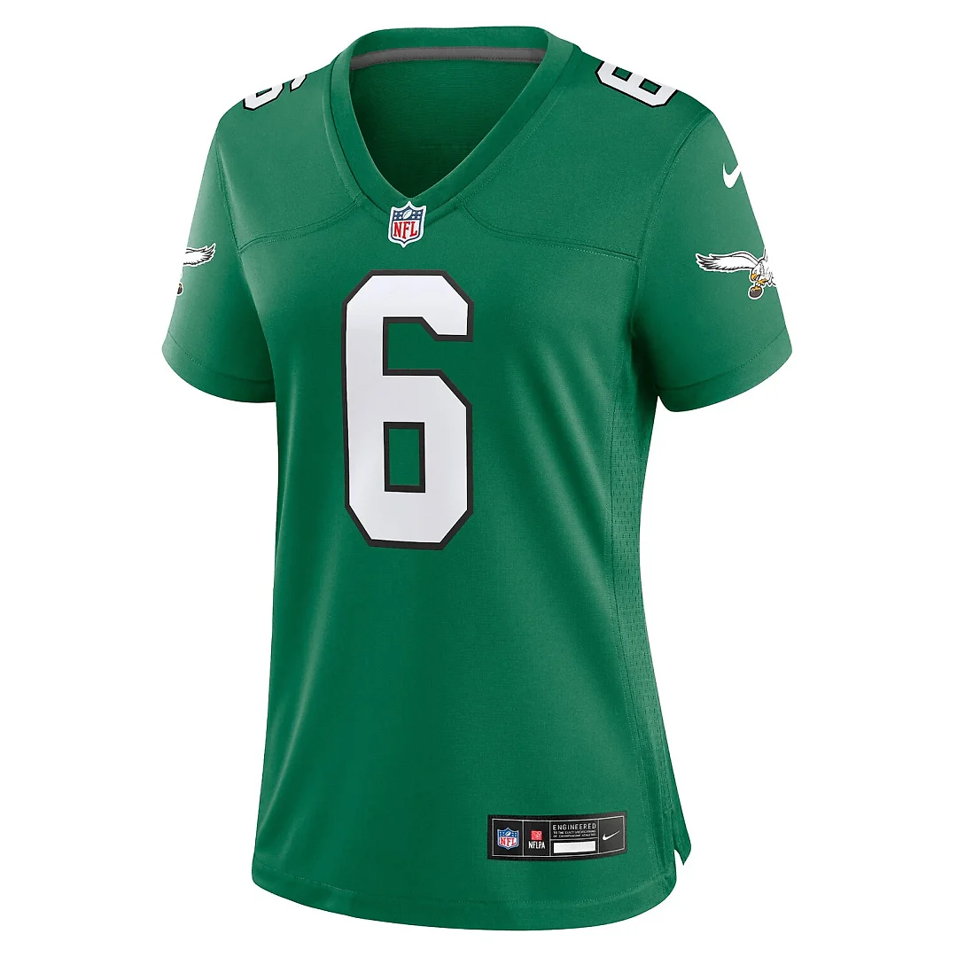 Zennovawear DeVonta Smith Philadelphia Eagles Women's Player Jersey - Kelly Green