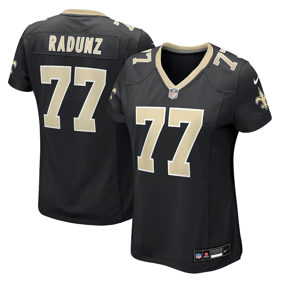 Zennovawear Dillon Radunz New Orleans Saints Women's Team Game Jersey - Black
