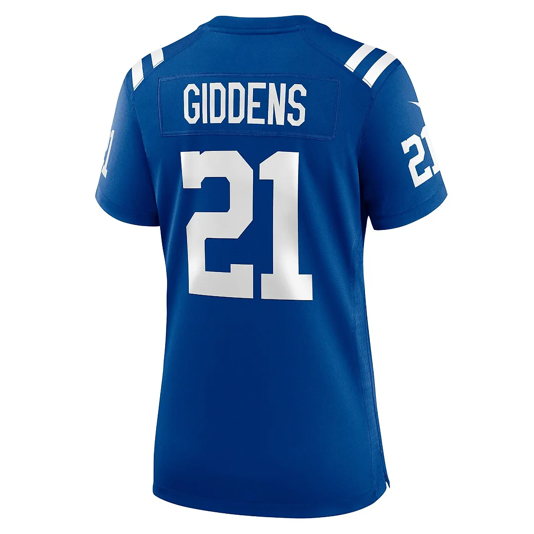 Zennovawear DJ Giddens Indianapolis Colts Women's Team Game Jersey - Royal