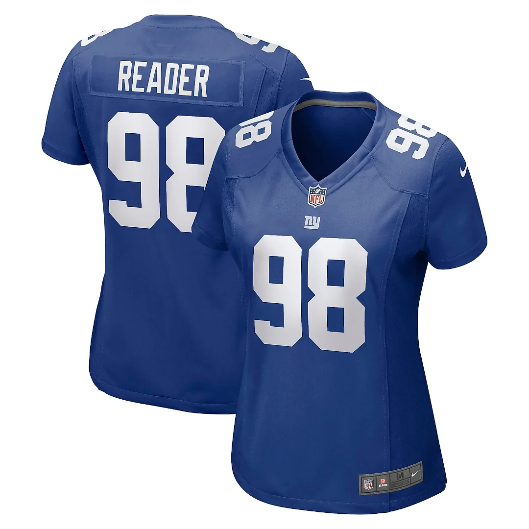 Zennovawear D.J. Reader New York Giants Women's Team Game Jersey - Royal