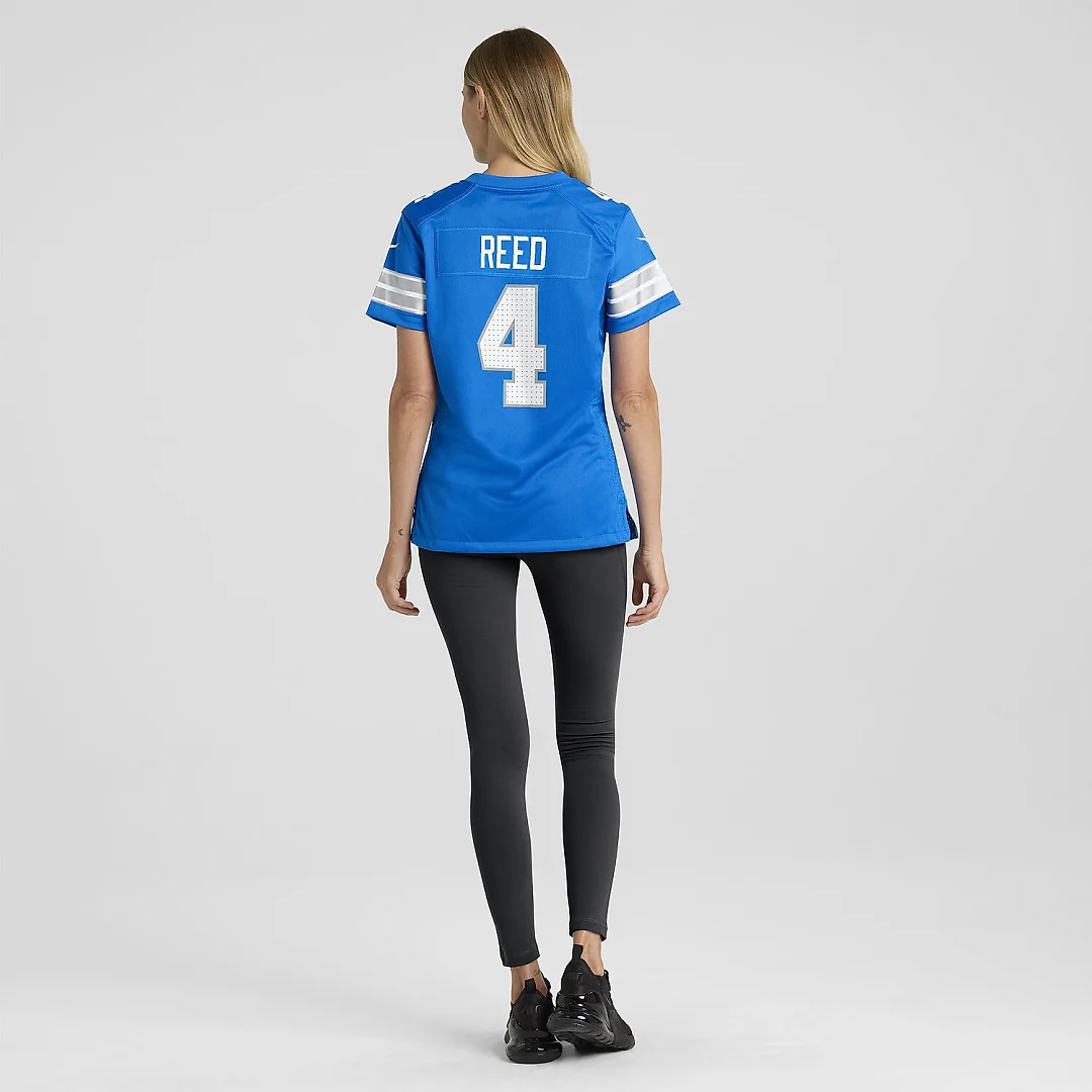 Zennovawear D.J. Reed Detroit Lions Women's Team Game Jersey - Blue