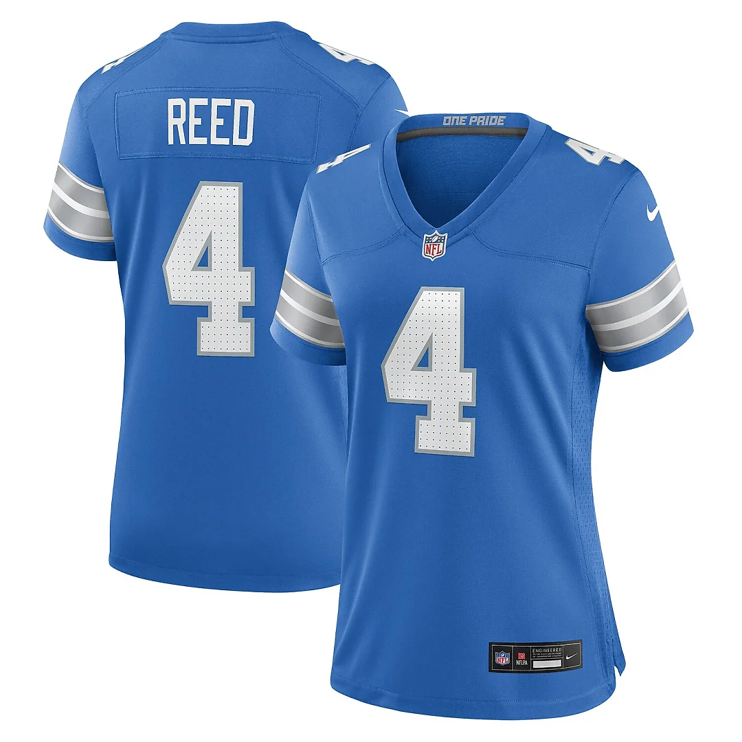 Zennovawear D.J. Reed Detroit Lions Women's Team Game Jersey - Blue