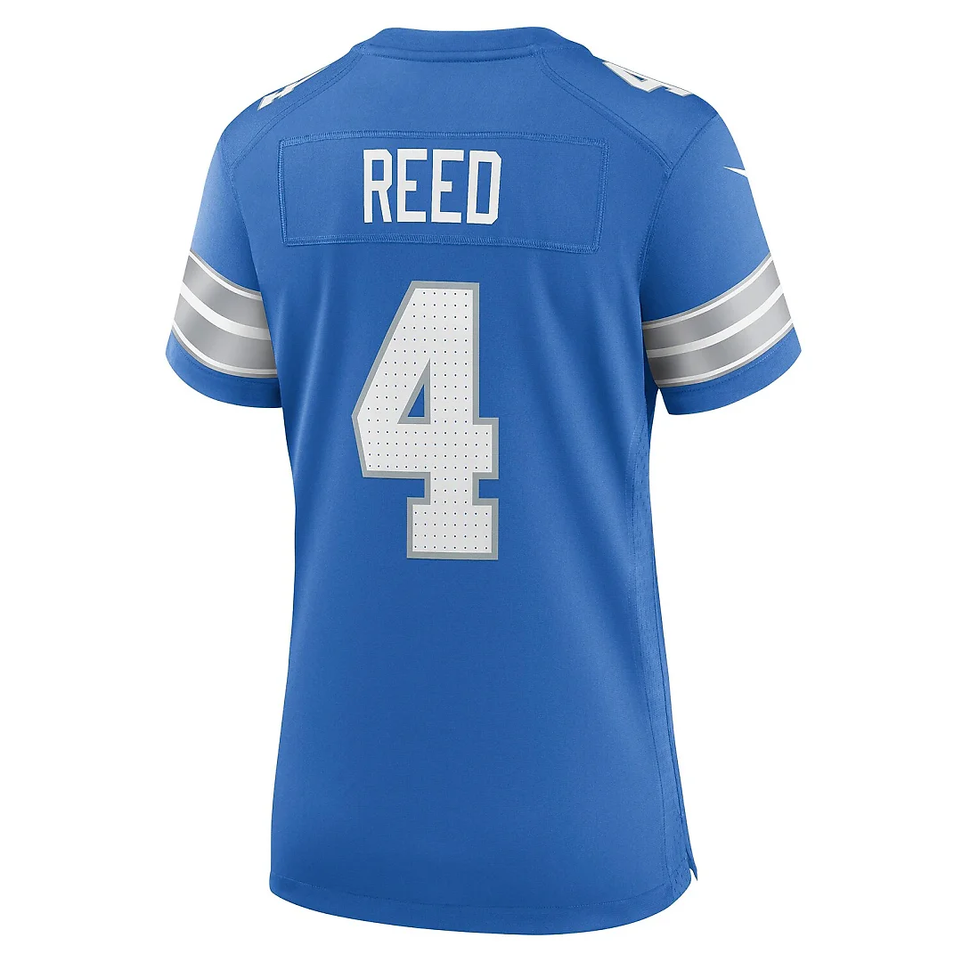 Zennovawear D.J. Reed Detroit Lions Women's Team Game Jersey - Blue