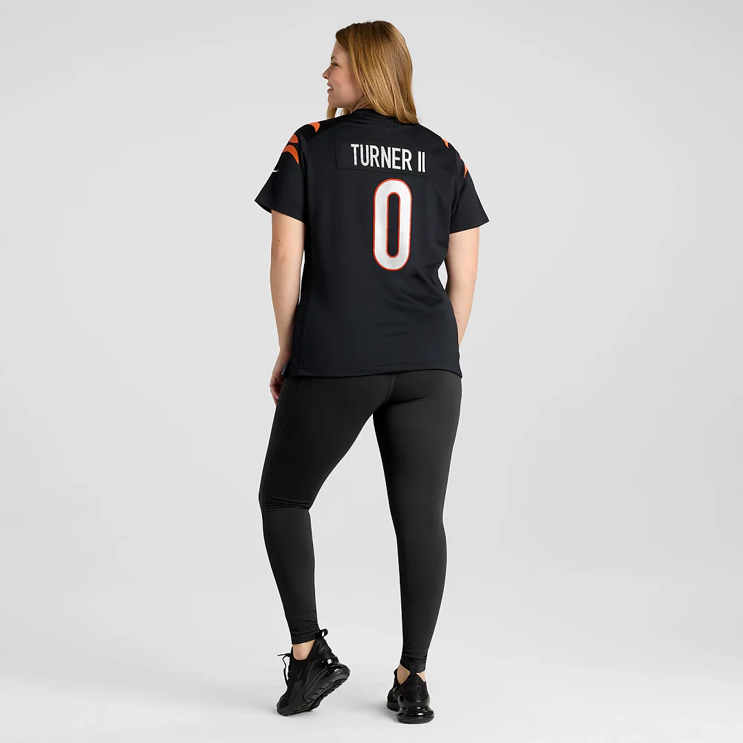 Zennovawear DJ Turner II Cincinnati Bengals Women's Team Game Jersey - Black