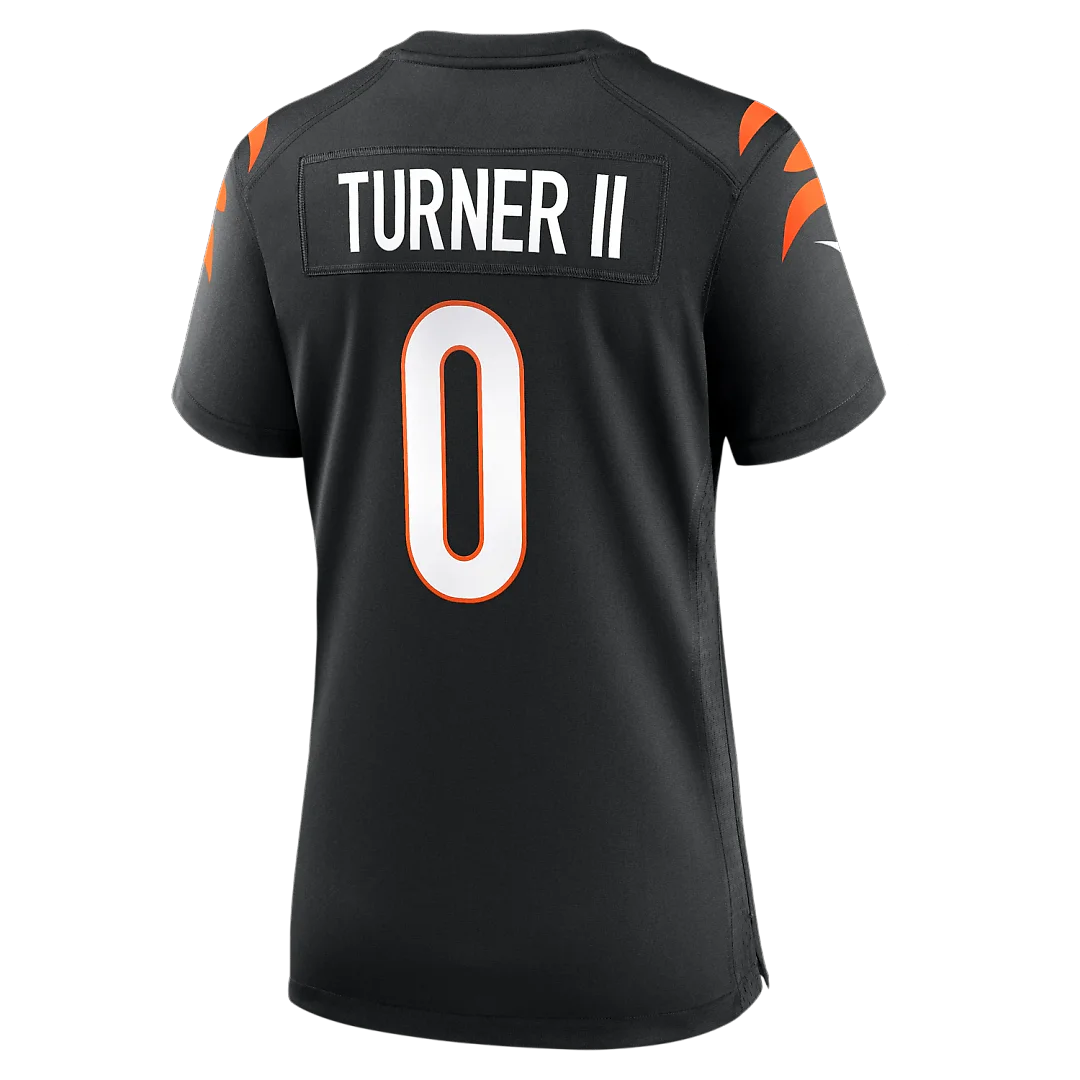Zennovawear DJ Turner II Cincinnati Bengals Women's Team Game Jersey - Black