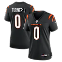 Zennovawear DJ Turner II Cincinnati Bengals Women's Team Game Jersey - Black