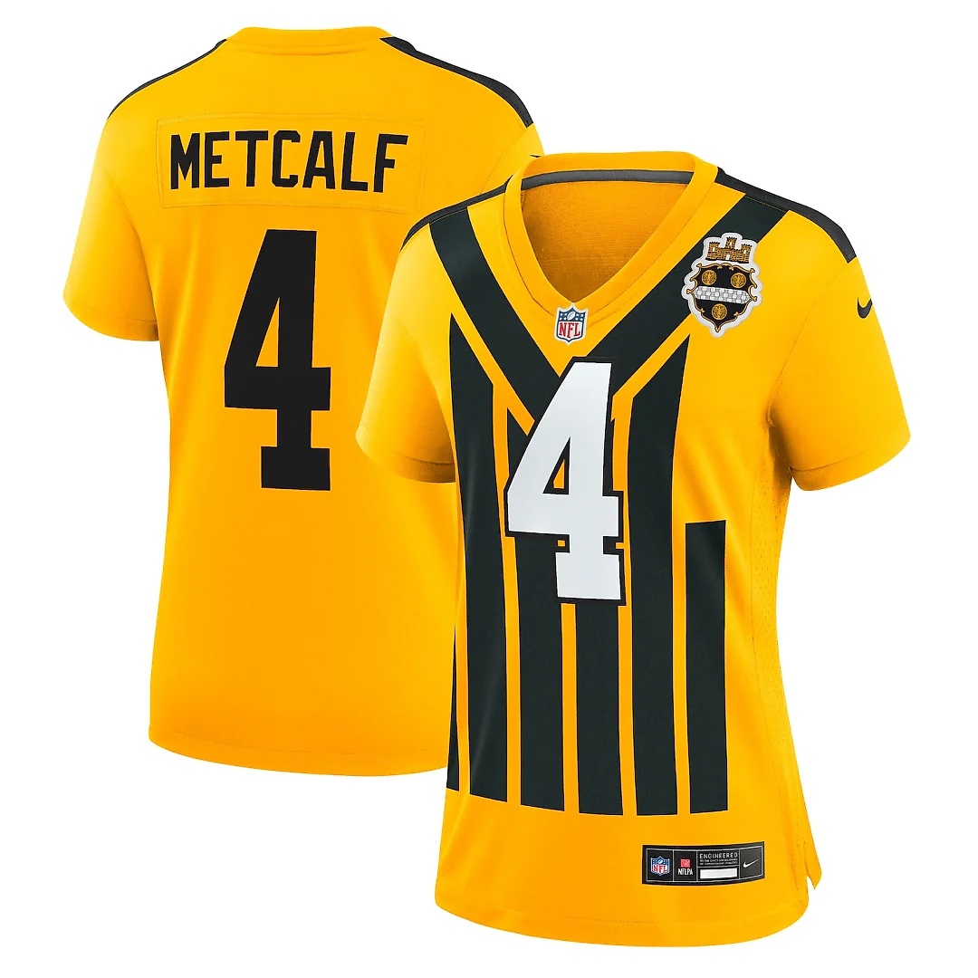 Zennovawear DK Metcalf Pittsburgh Steelers Women's Alternate 1933 Throwback Game Jersey - Gold