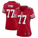Zennovawear Dominick Puni San Francisco 49ers Women's Team Game Jersey - Scarlet