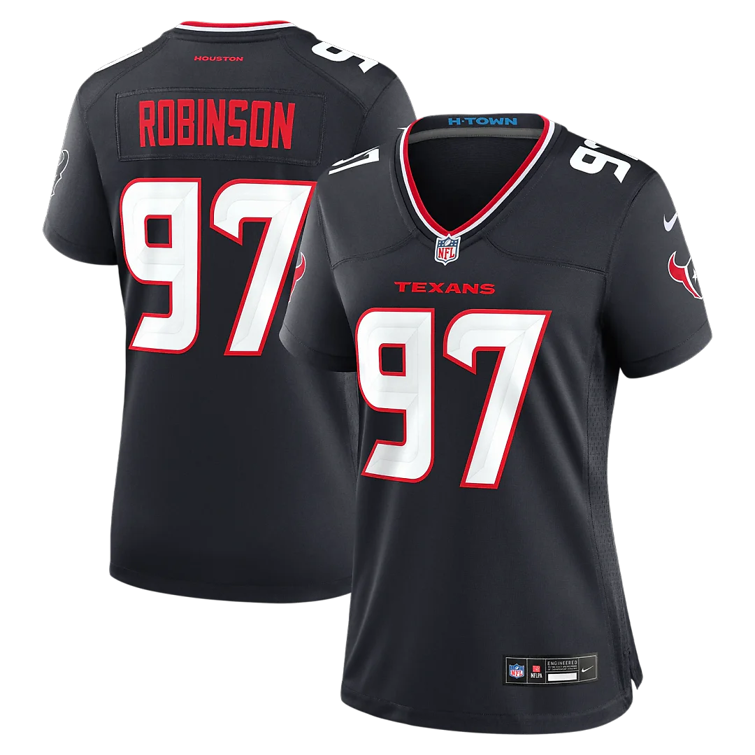 Zennovawear Dominique Robinson Houston Texans Women's Team Game Jersey - Navy