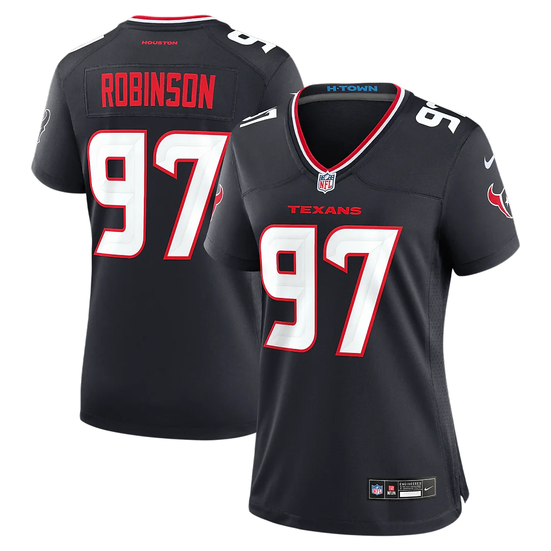 Zennovawear Dominique Robinson Houston Texans Women's Team Game Jersey - Navy