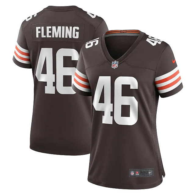 Zennovawear Don Fleming Cleveland Browns Women's Retired Player Jersey - Brown