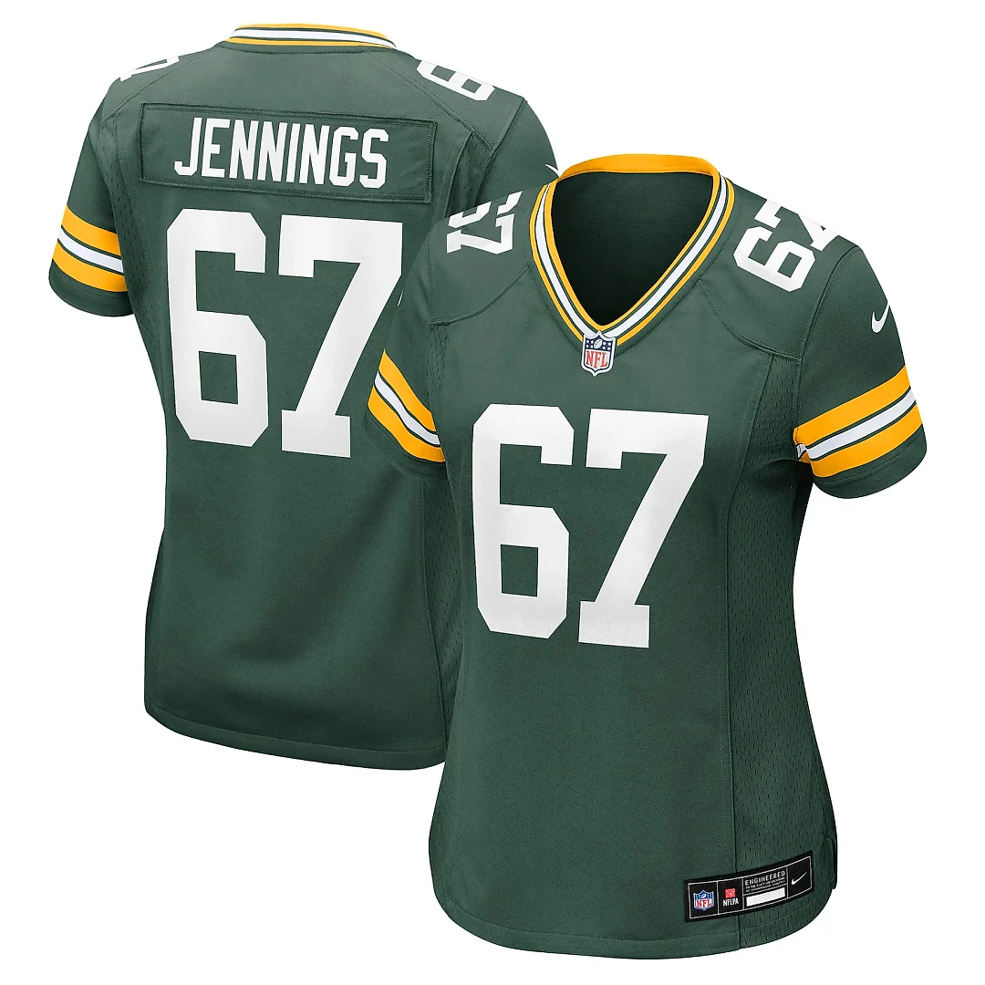 Zennovawear Donovan Jennings Green Bay Packers Women's Team Game Jersey - Green