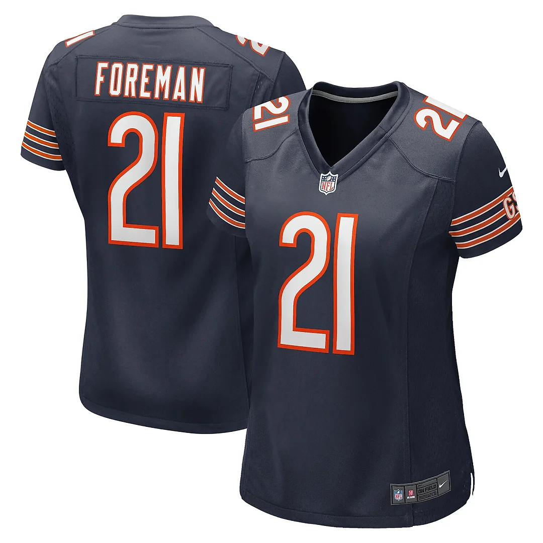 Zennovawear D'Onta Foreman Chicago Bears Women's Game Jersey - Navy
