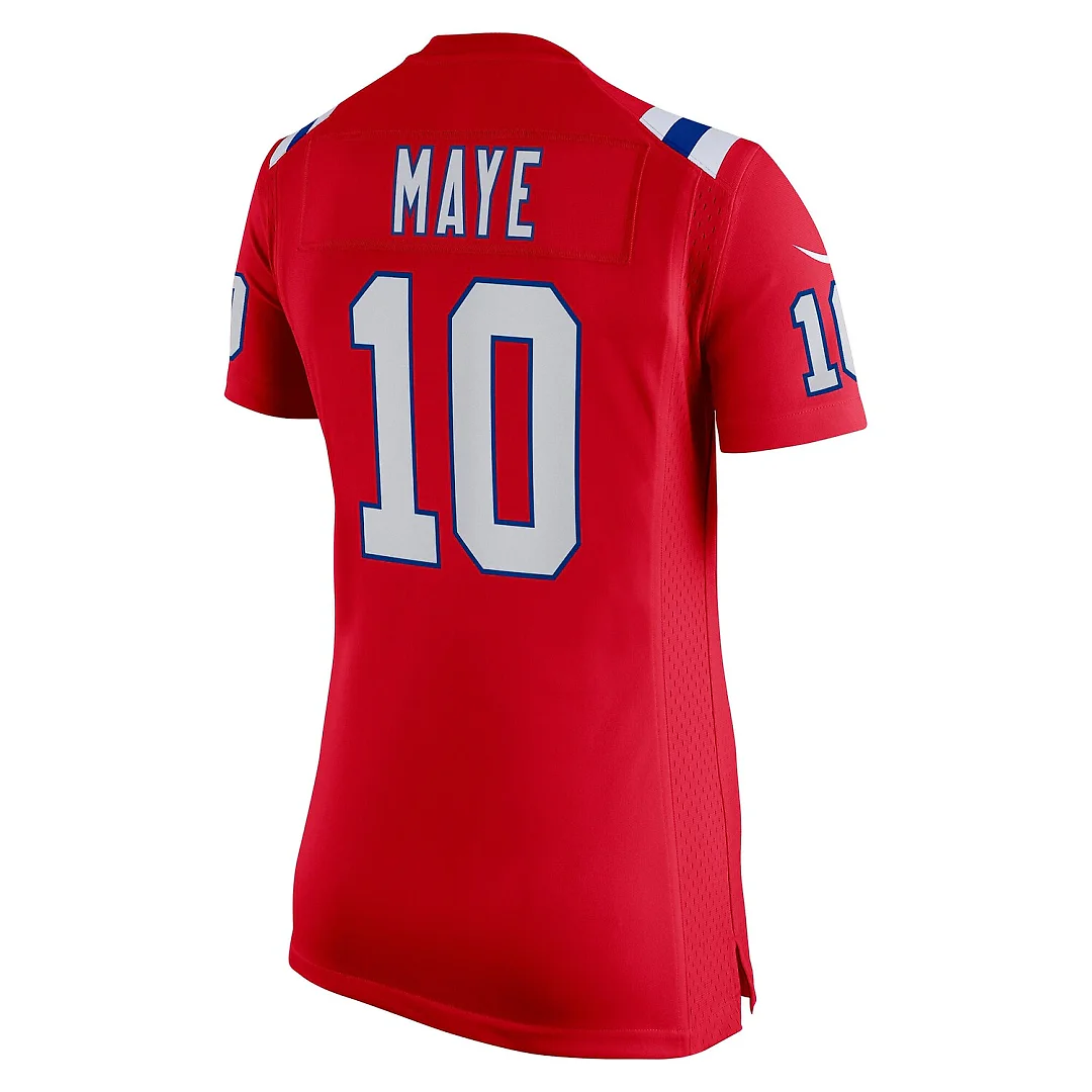 Zennovawear Drake Maye New England Patriots Women's Alternate Game Jersey - Red