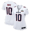 Zennovawear Drake Maye New England Patriots Women's Super Bowl LX Patch Tundra Fashion Game Jersey - White