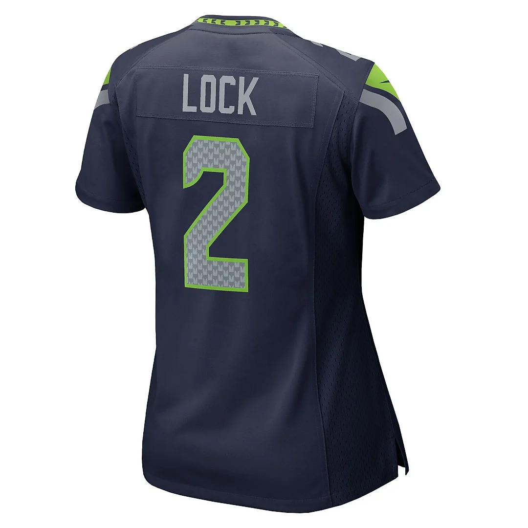 Zennovawear Drew Lock Seattle Seahawks Women's Team Game Jersey - College Navy