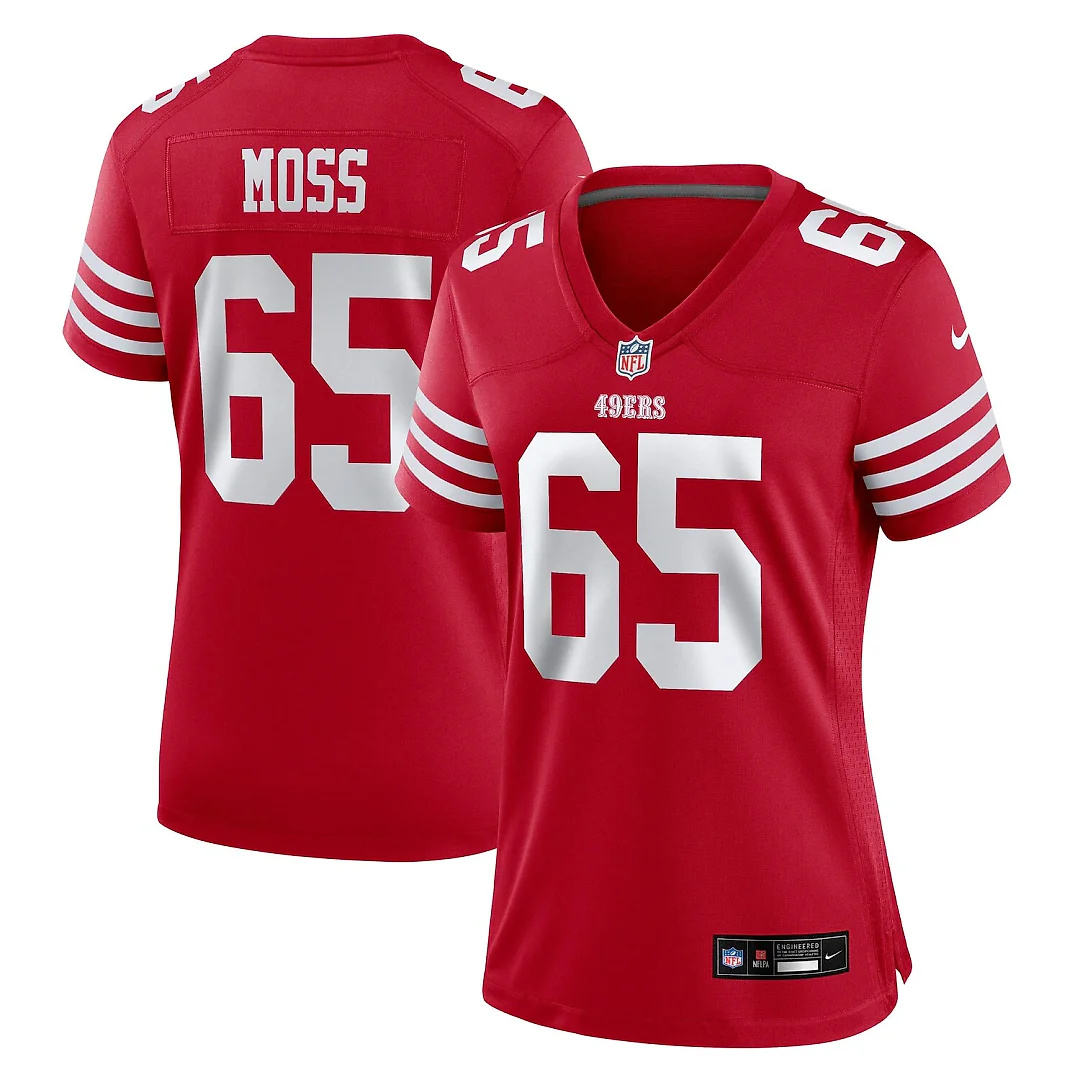 Zennovawear Drew Moss San Francisco 49ers Women's Team Game Jersey - Scarlet
