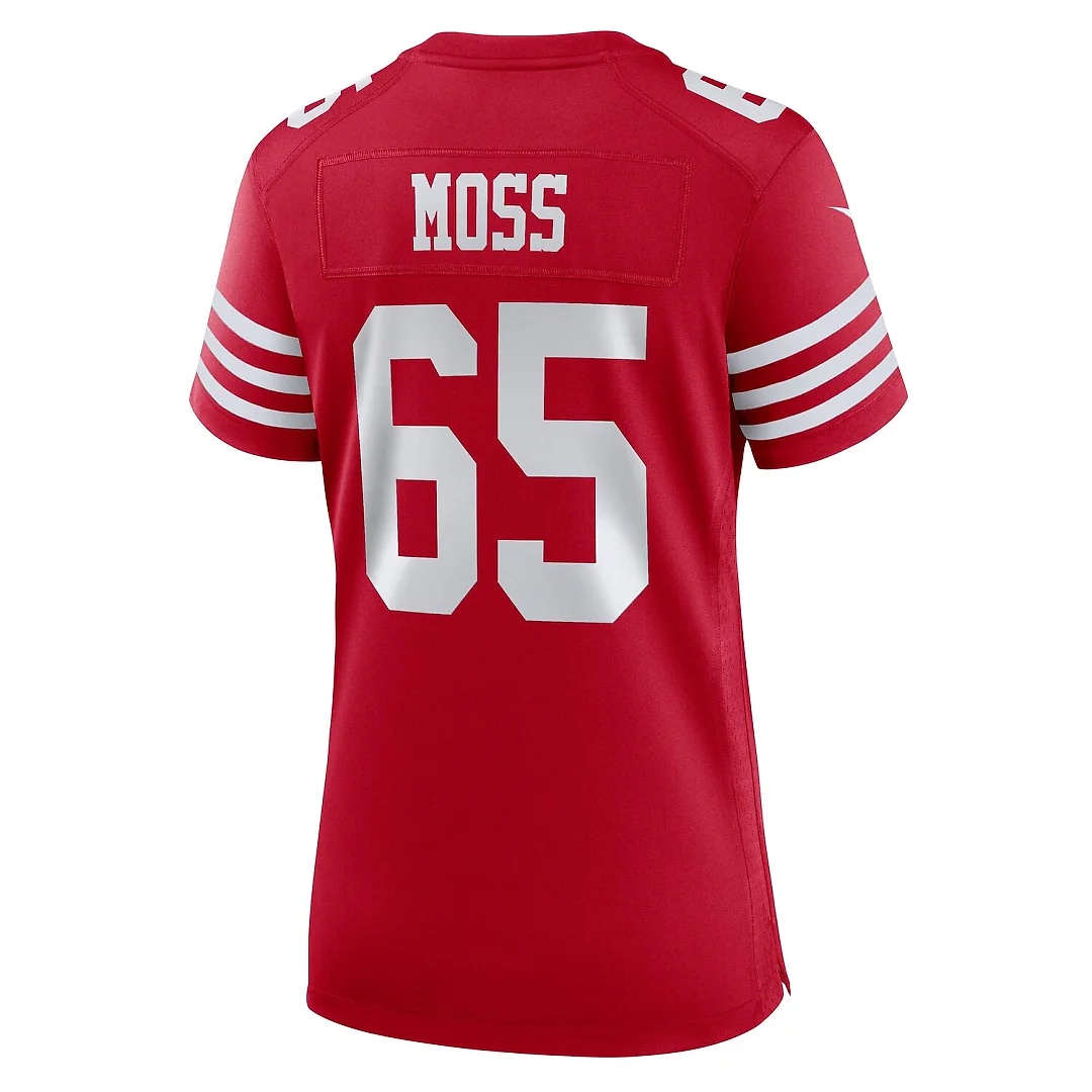 Zennovawear Drew Moss San Francisco 49ers Women's Team Game Jersey - Scarlet