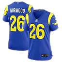 Zennovawear Drey Norwood Los Angeles Rams Women's Team Game Jersey - Royal