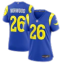 Zennovawear Drey Norwood Los Angeles Rams Women's Team Game Jersey - Royal
