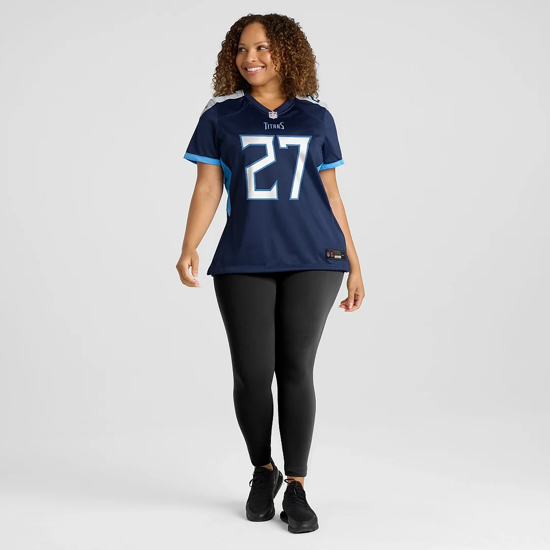 Zennovawear Eddie George Tennessee Titans Women's Game Retired Player Jersey - Navy