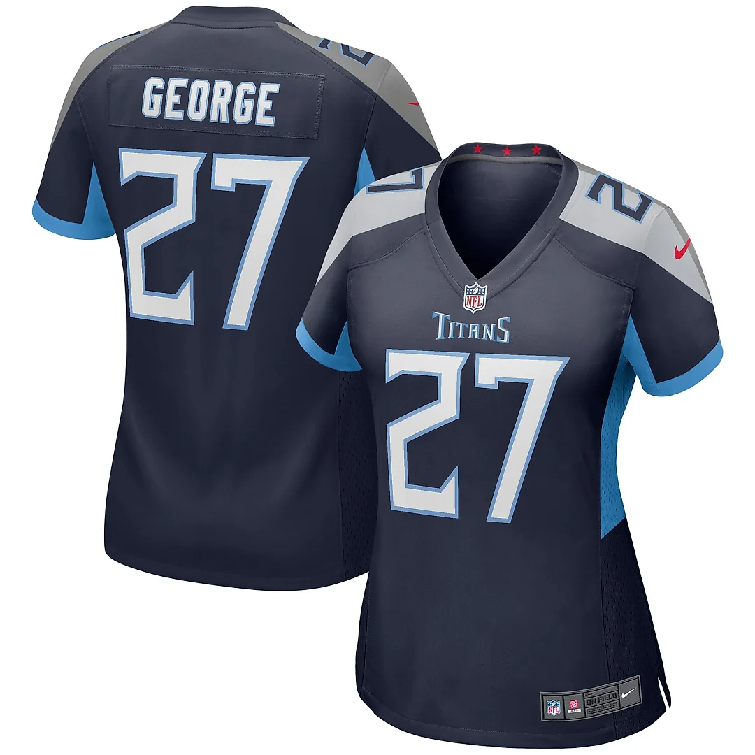 Zennovawear Eddie George Tennessee Titans Women's Game Retired Player Jersey - Navy