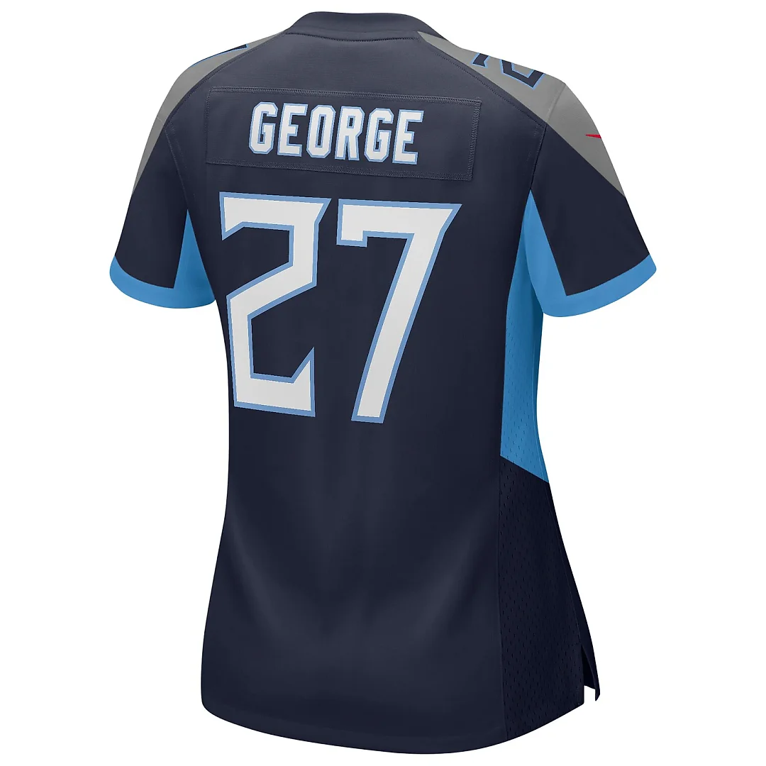 Zennovawear Eddie George Tennessee Titans Women's Game Retired Player Jersey - Navy