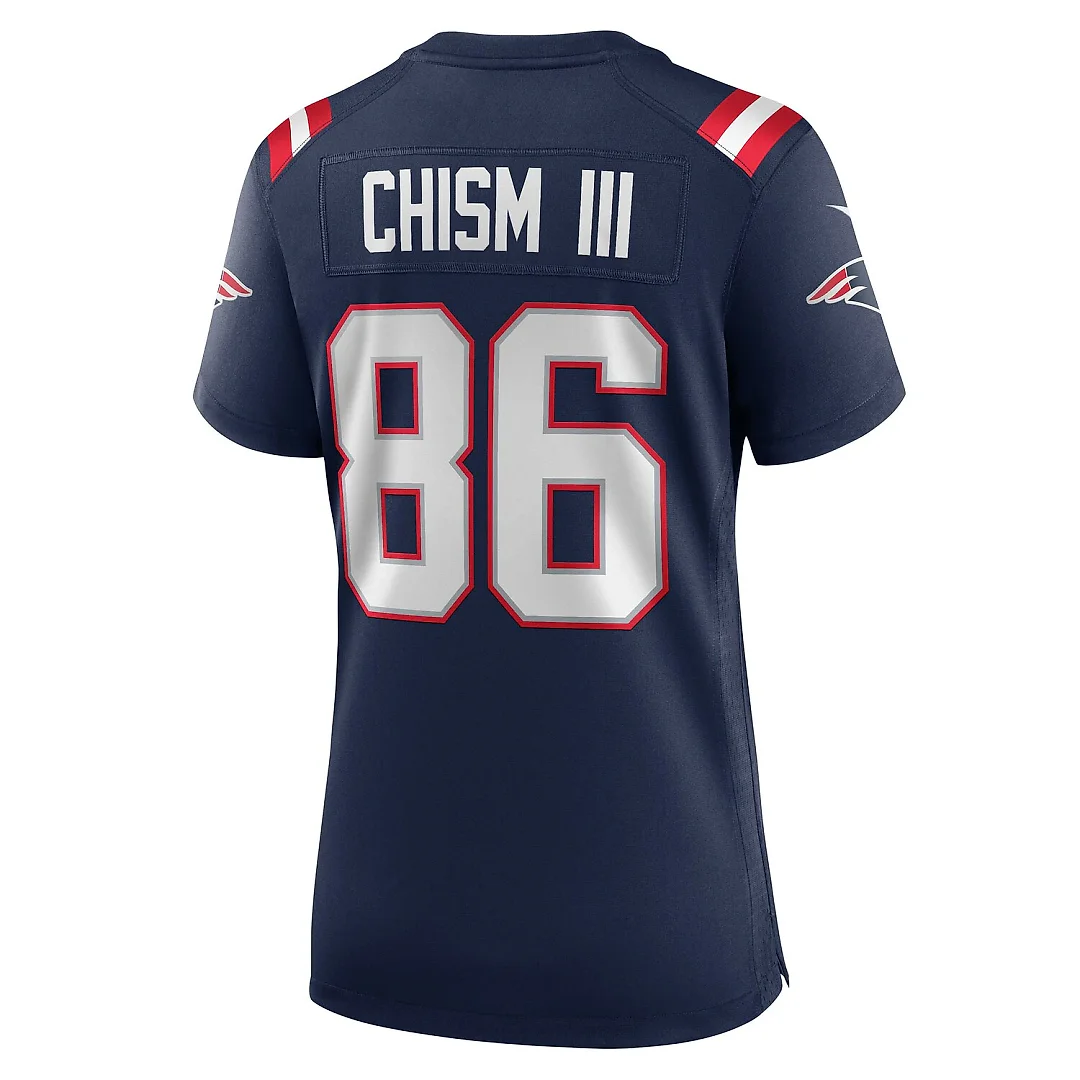Zennovawear Efton Chism III New England Patriots Women's Team Game Jersey - Navy