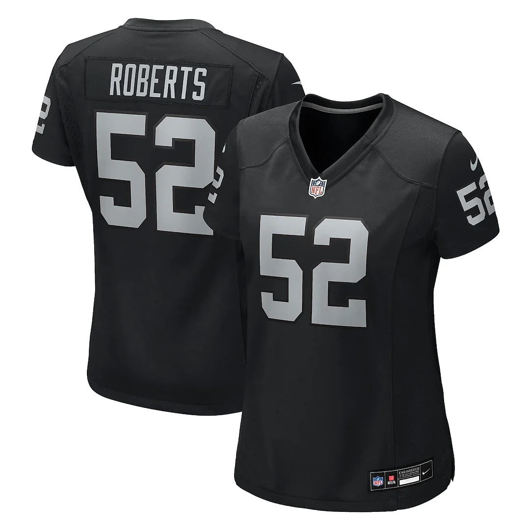 Zennovawear Elandon Roberts Las Vegas Raiders Women's Team Game Jersey - Black