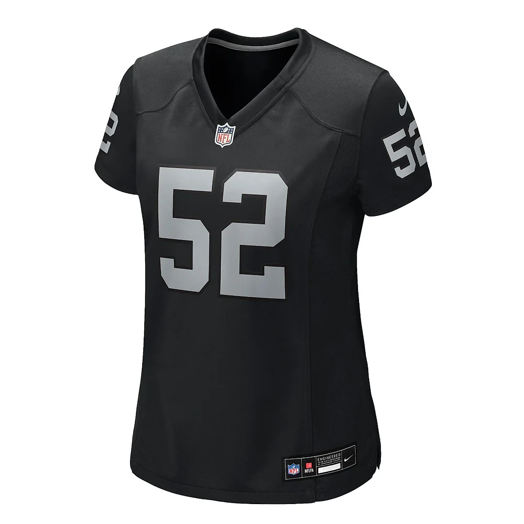 Zennovawear Elandon Roberts Las Vegas Raiders Women's Team Game Jersey - Black