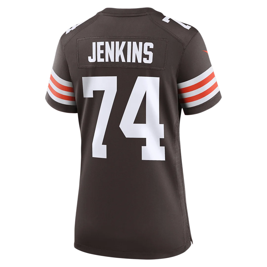 Zennovawear Elgton Jenkins Cleveland Browns Women's Team Game Jersey - Brown