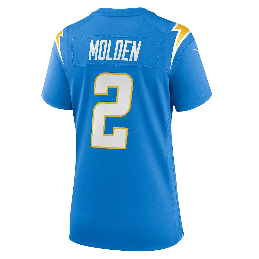 Zennovawear Elijah Molden Los Angeles Chargers Women's Team Game Jersey - Powder Blue