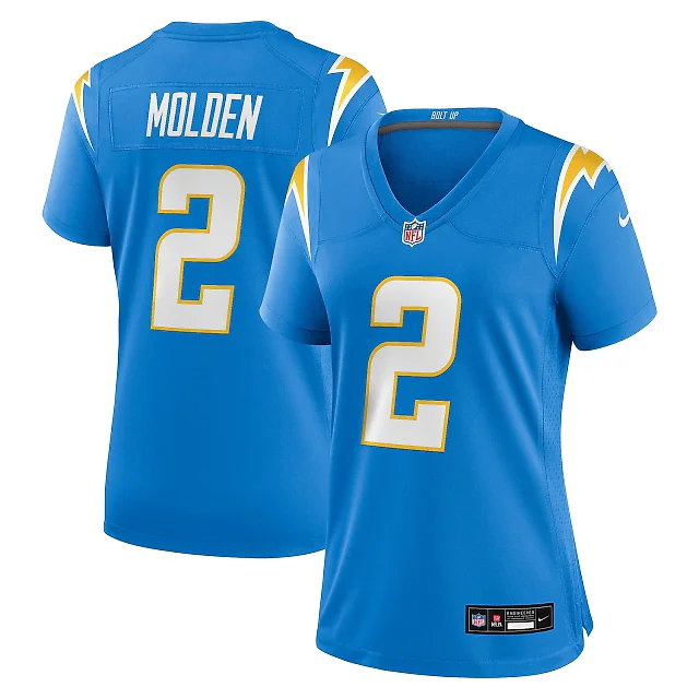 Zennovawear Elijah Molden Los Angeles Chargers Women's Team Game Jersey - Powder Blue
