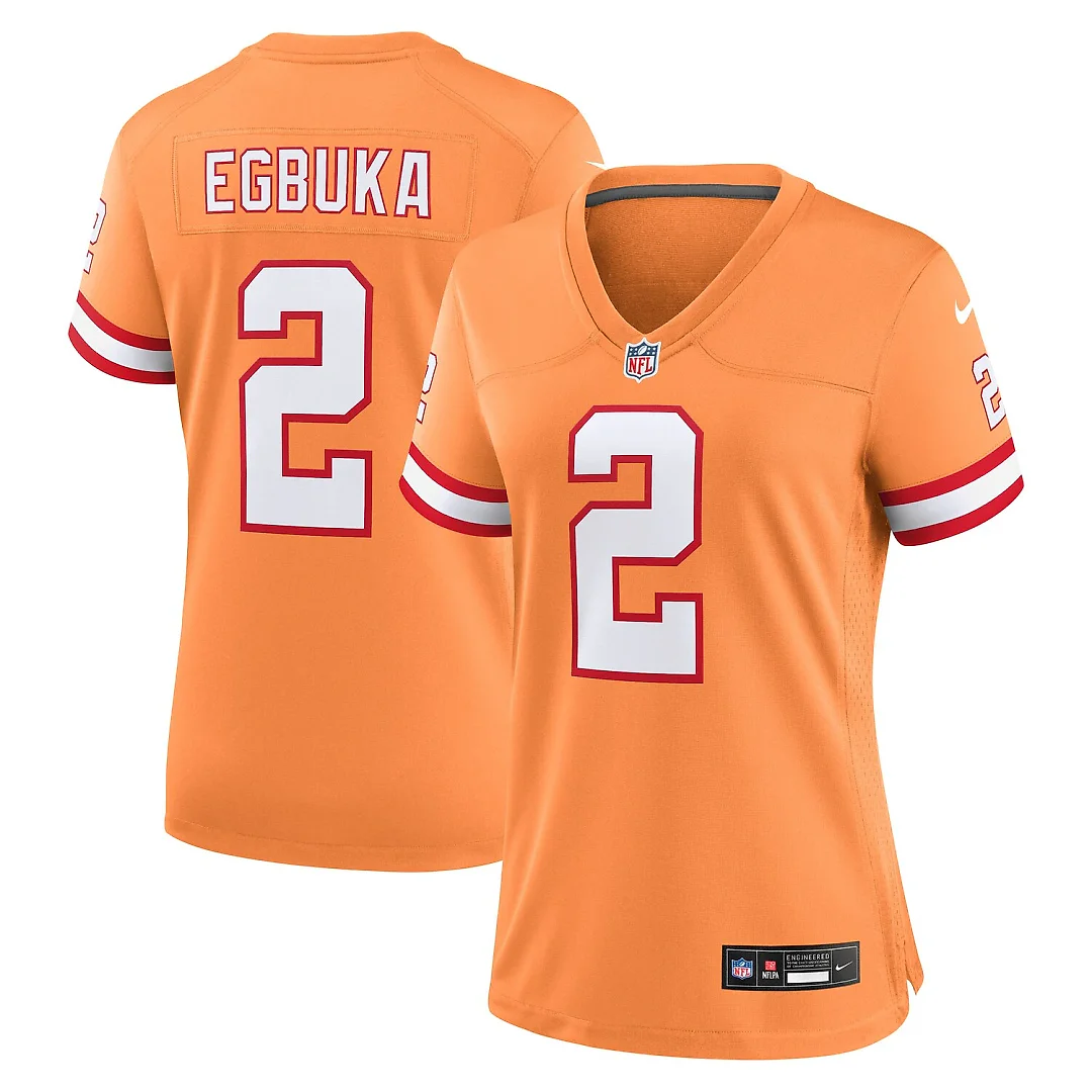 Zennovawear Emeka Egbuka Tampa Bay Buccaneers Women's Alternate 2 Game Jersey - Creamsicle
