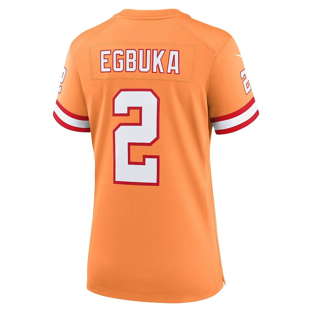 Zennovawear Emeka Egbuka Tampa Bay Buccaneers Women's Alternate 2 Game Jersey - Creamsicle