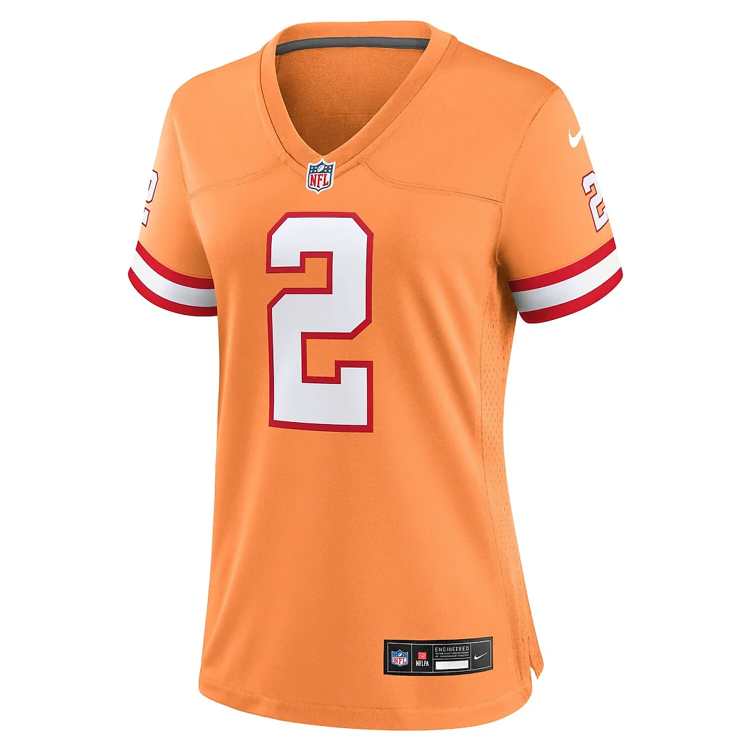 Zennovawear Emeka Egbuka Tampa Bay Buccaneers Women's Alternate 2 Game Jersey - Creamsicle