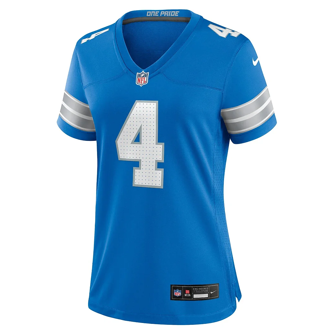 Zennovawear Emmanuel Moseley Detroit Lions Women's Team Game Jersey - Blue