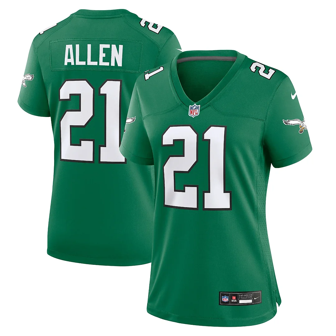 Zennovawear Eric Allen Philadelphia Eagles Women's Alternate Game Jersey - Kelly Green