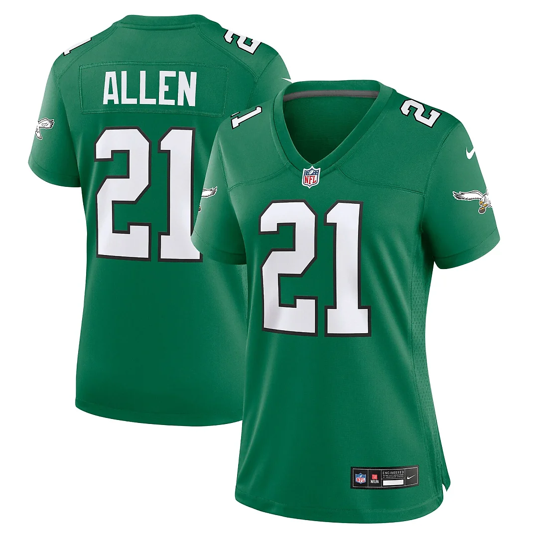 Zennovawear Eric Allen Philadelphia Eagles Women's Alternate Game Jersey - Kelly Green