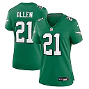 Zennovawear Eric Allen Philadelphia Eagles Women's Alternate Game Jersey - Kelly Green