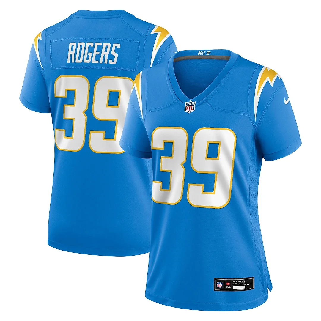 Zennovawear Eric Rogers Los Angeles Chargers Women's Team Game Jersey - Powder Blue