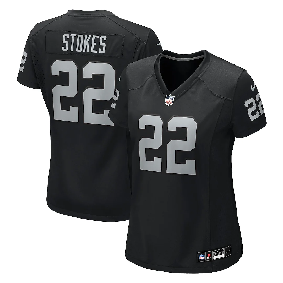 Zennovawear Eric Stokes Las Vegas Raiders Women's Team Game Jersey - Black