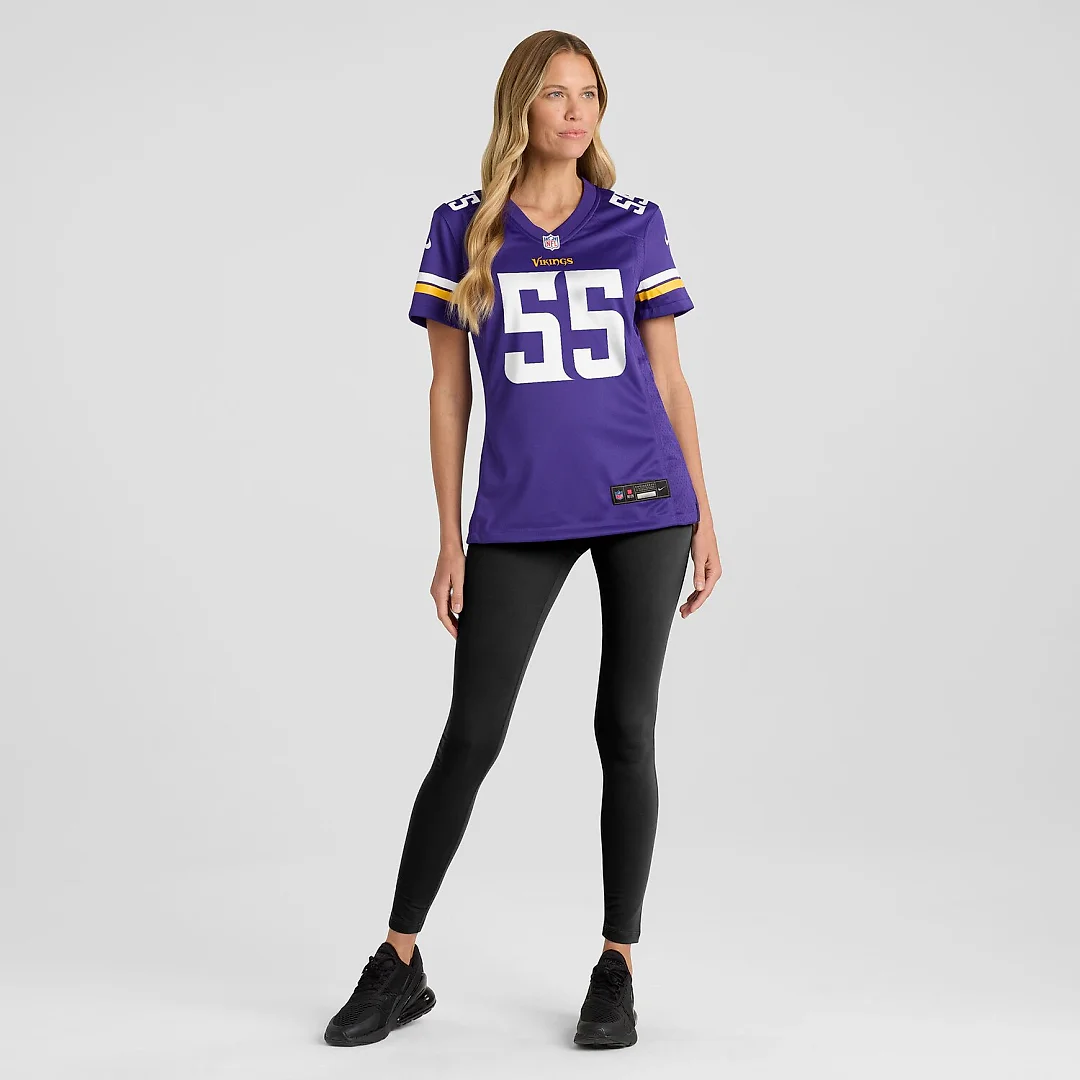 Zennovawear Eric Wilson Minnesota Vikings Women's Team Game Jersey - Purple