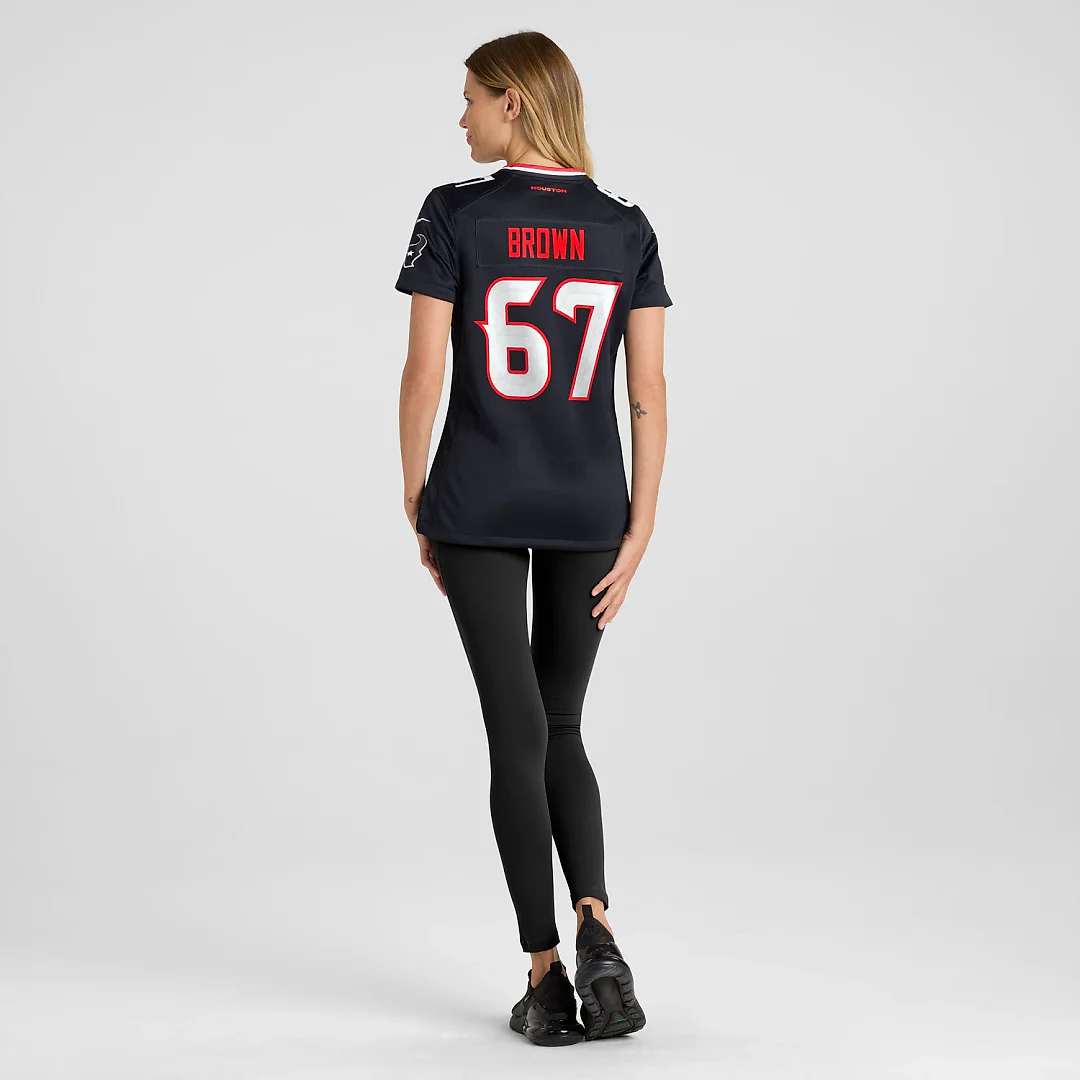 Zennovawear Evan Brown Houston Texans Women's Team Game Jersey - Navy