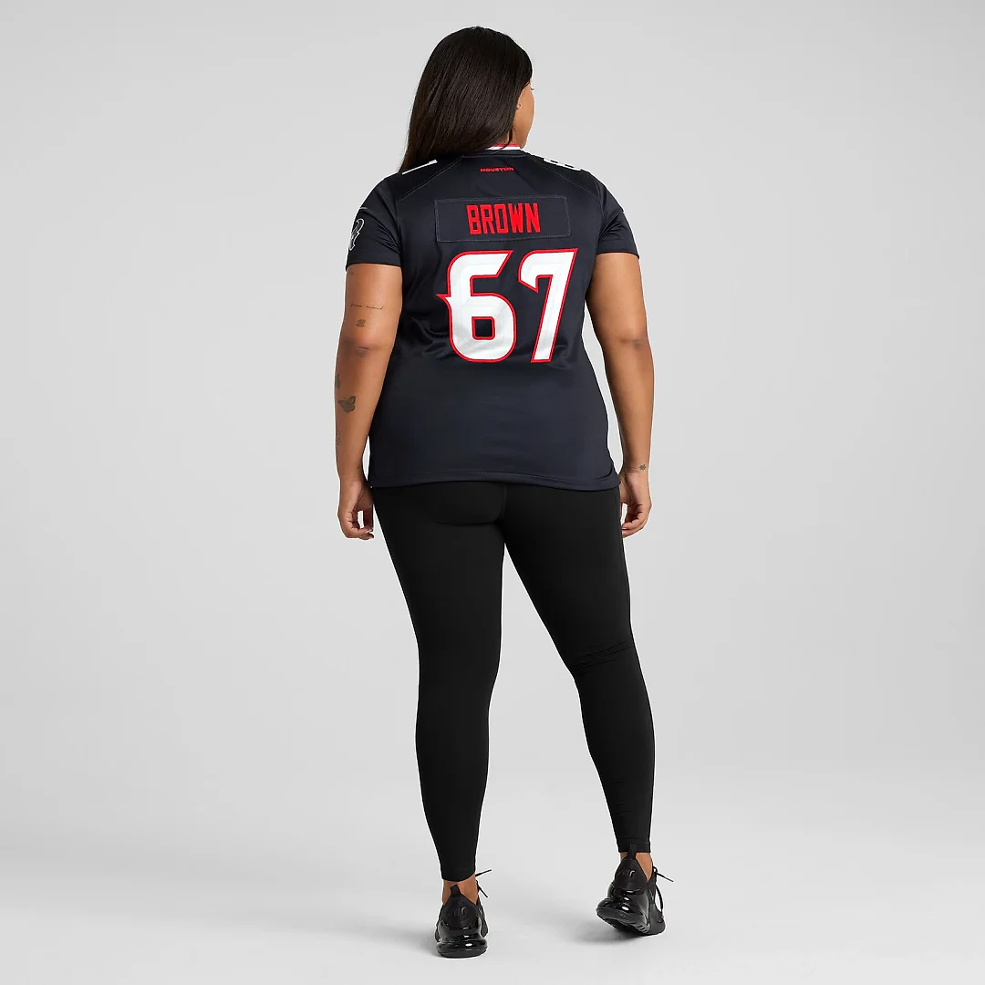 Zennovawear Evan Brown Houston Texans Women's Team Game Jersey - Navy