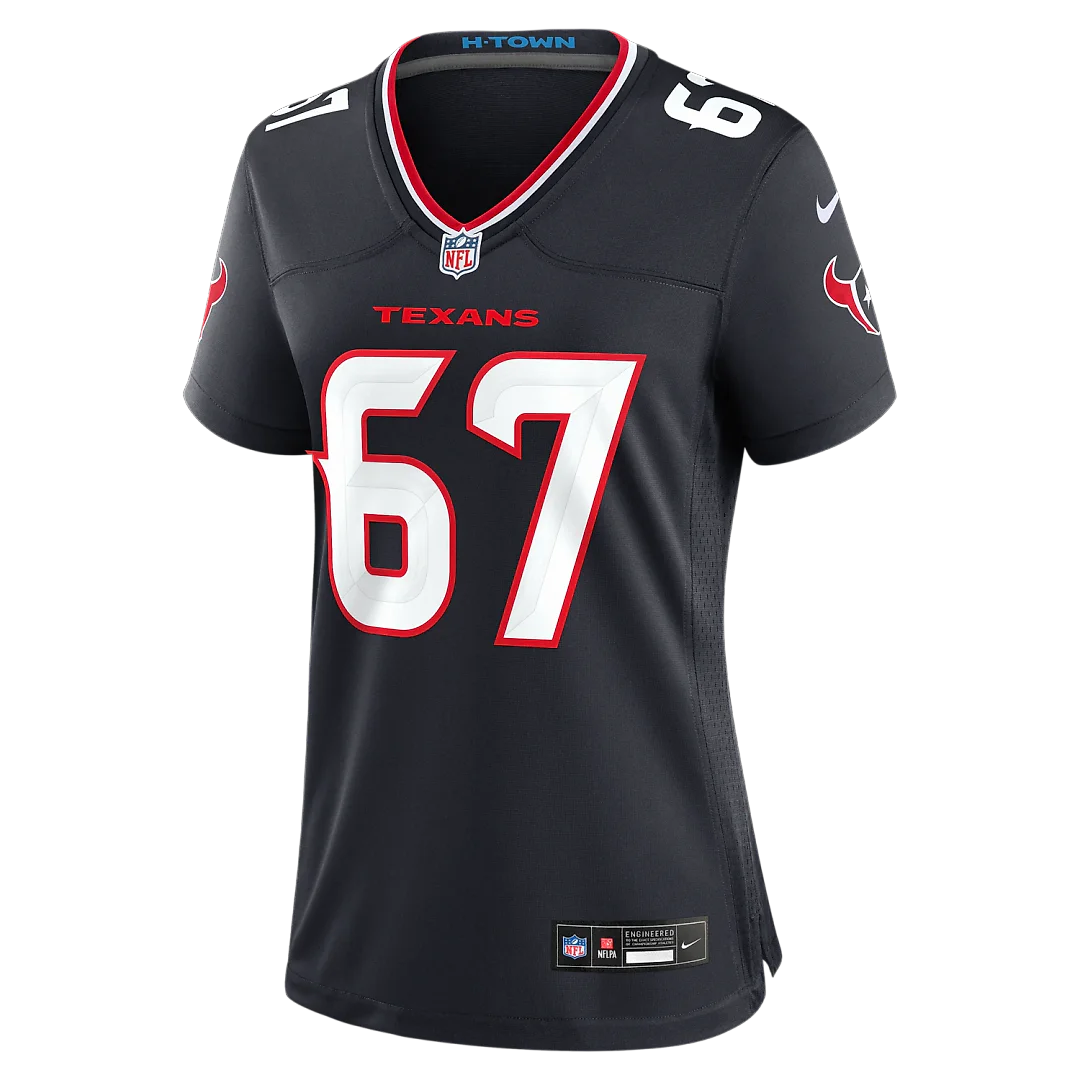 Zennovawear Evan Brown Houston Texans Women's Team Game Jersey - Navy