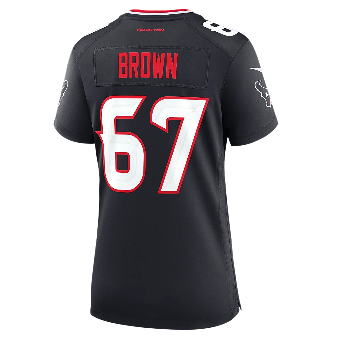 Zennovawear Evan Brown Houston Texans Women's Team Game Jersey - Navy