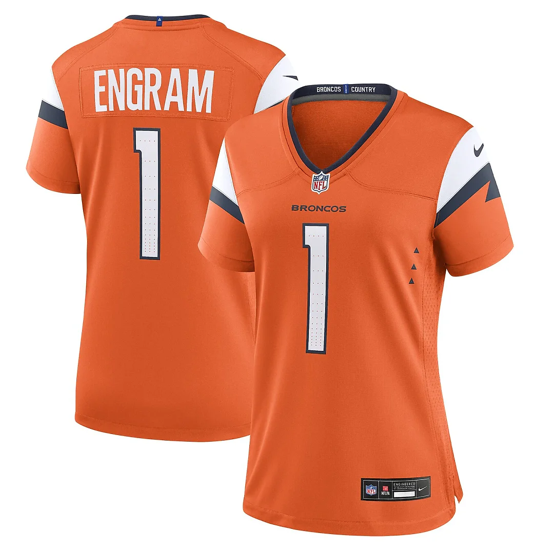 Zennovawear Evan Engram Denver Broncos Women's Team Game Jersey - Orange